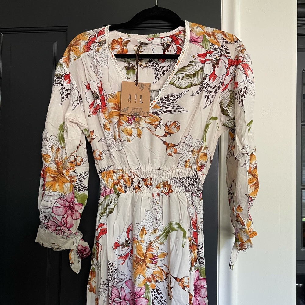 NWT Abel the Label Floral Maxi Boho Dress Gown